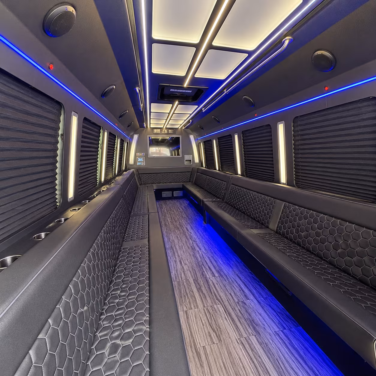 yucaipa 30 passenger party bus interior