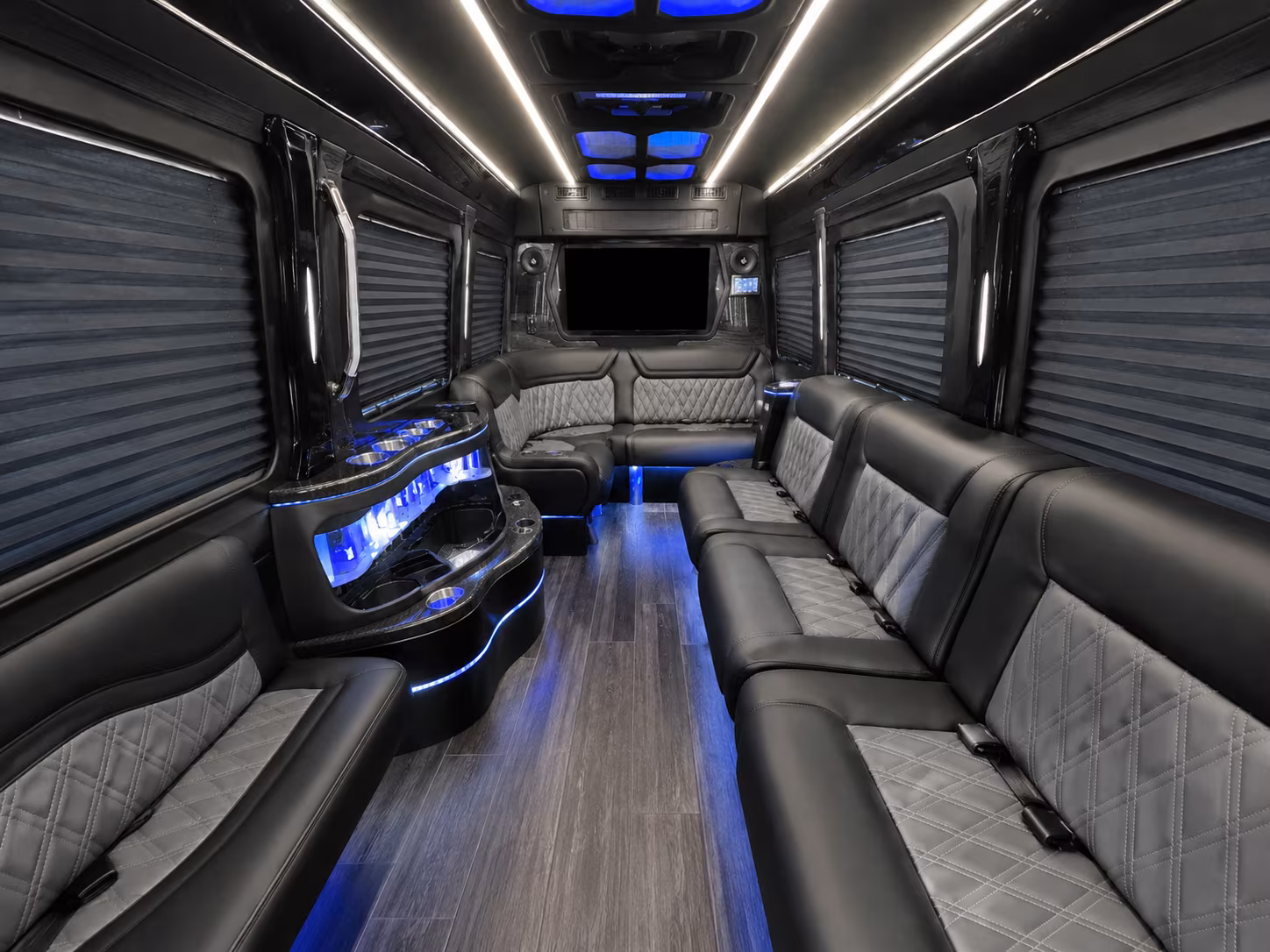 yucaipa 50 passenger party bus interior